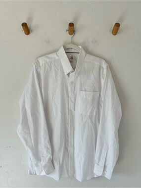 EUC Cutter & Buck Epic Easy Care Fine Twill Mens Long Sleeve Dress Shirt Sz L